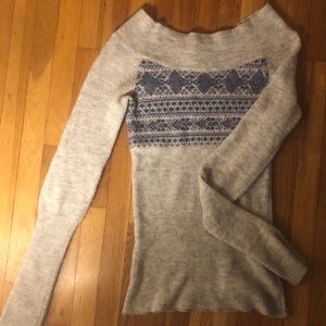 Light gray fair isle Free People sweater